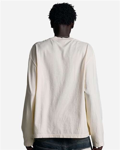 Unisex 6.5oz Retro Garment-Dyed Long Sleeve Tee – On Model – Back