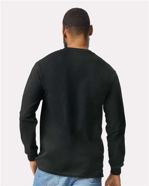 Unisex Ultra Cotton® Long Sleeve Pocket T-Shirt – On Model – Back