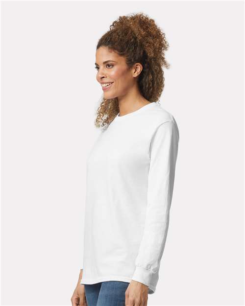 Unisex Ultra Cotton® Long Sleeve T-Shirt – On Model – Side