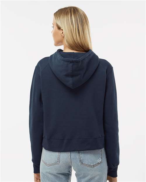 Women's Crop Hooded Sweatshirt – On Model – Back