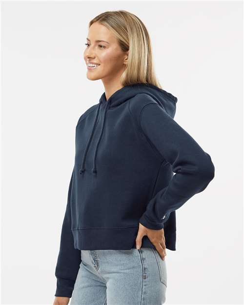 Women's Crop Hooded Sweatshirt – On Model – Side