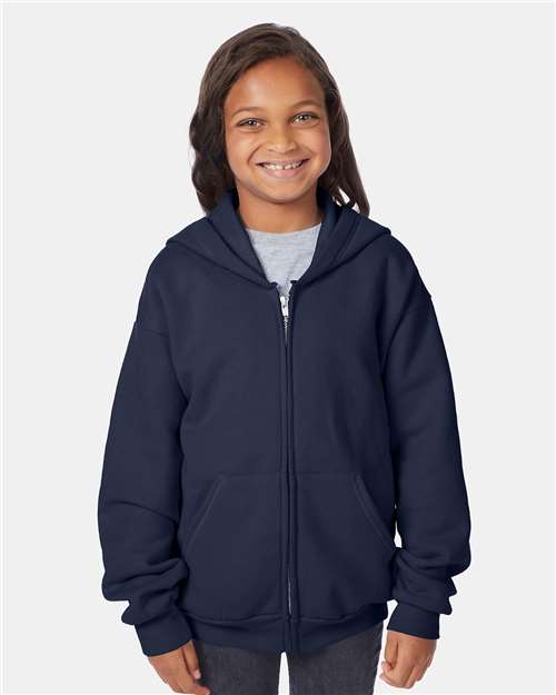 Youth EcoSmart® Full-Zip Hooded Sweatshirt