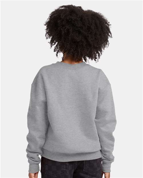 Youth EcoSmart® Crewneck Sweatshirt – On Model – Back