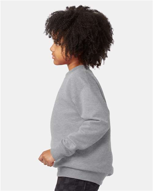 Youth EcoSmart® Crewneck Sweatshirt – On Model – Side