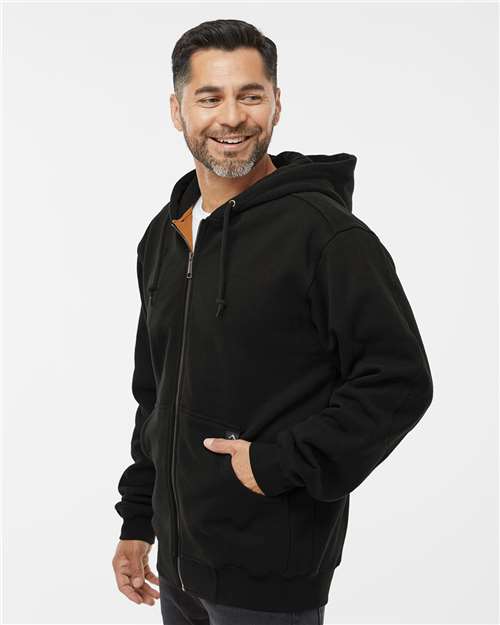 Men's Crossfire Heavyweight Power Fleece Hooded Jacket with Thermal Lining – On Model – Side