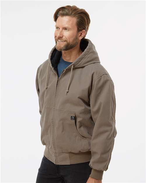 Men's Tall Cheyenne Boulder Cloth™ Hooded Jacket with Tricot Quilt Lining – On Model – Side
