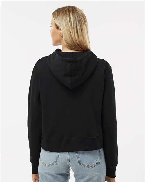 Women's Crop Hooded Sweatshirt – On Model – Back