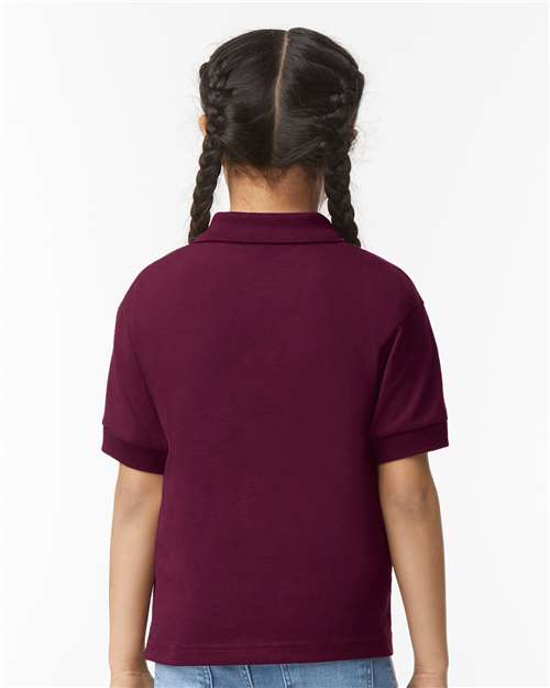 Youth DryBlend® Jersey Polo – On Model – Back