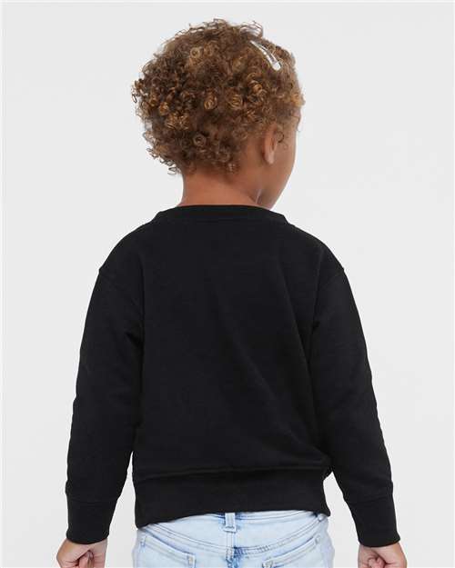Toddler Fleece Crewneck Sweatshirt – On Model – Back