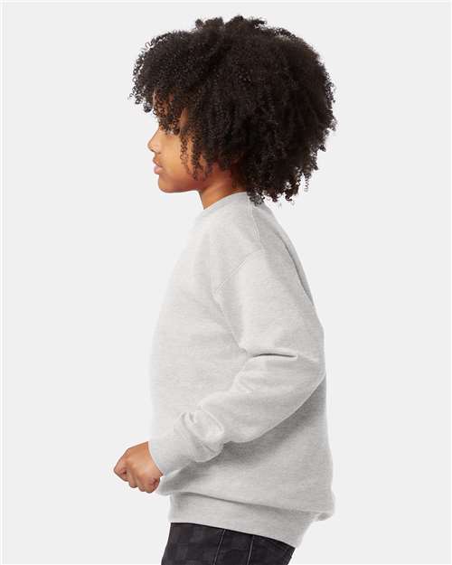 Youth EcoSmart® Crewneck Sweatshirt – On Model – Side
