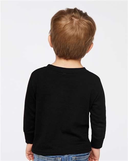 Toddler Cotton Jersey Long Sleeve Tee – On Model – Back