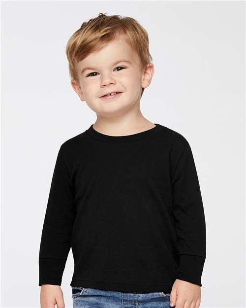 Toddler Cotton Jersey Long Sleeve Tee – On Model