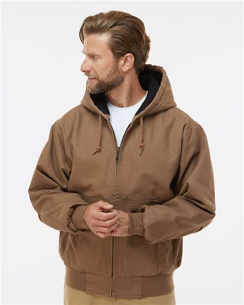 Men's Tall Cheyenne Boulder Cloth™ Hooded Jacket with Tricot Quilt Lining – On Model
