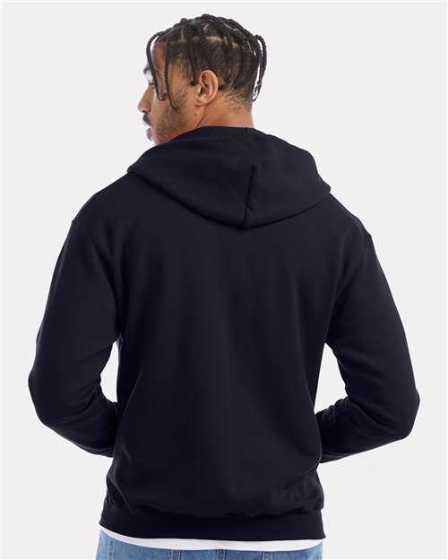 Unisex Powerblend® Full-Zip Hooded Sweatshirt – On Model – Back