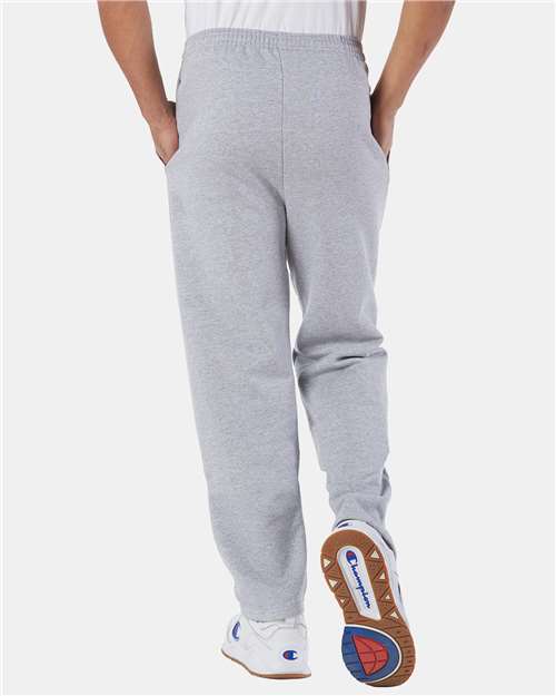 Unisex Powerblend® Open-Bottom Sweatpants with Pockets – On Model – Back
