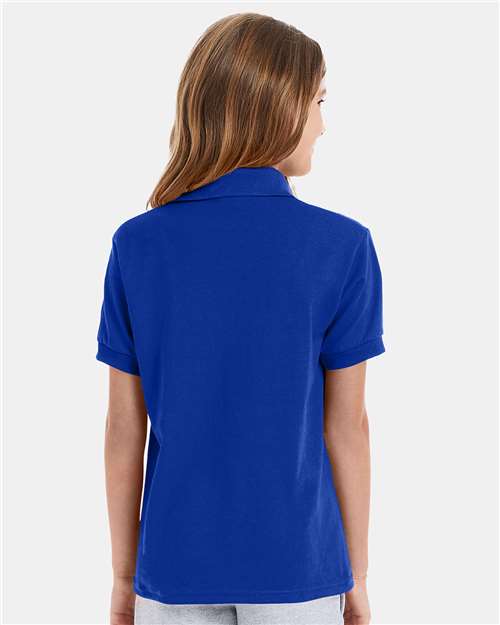 Youth EcoSmart® Jersey Polo – On Model – Back