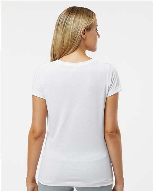 Women's Polyester Sublimation Tee – On Model – Back