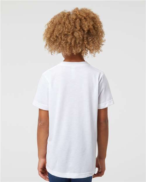 Youth Polyester Sublimation Tee – On Model – Back