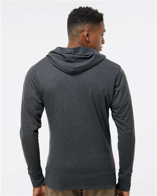 Unisex Jersey Sport Lace Hooded Pullover – On Model – Back