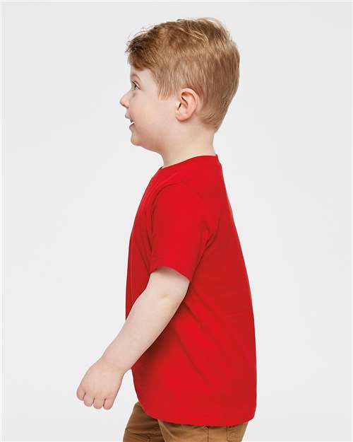 Toddler Fine Jersey Tee – On Model – Side