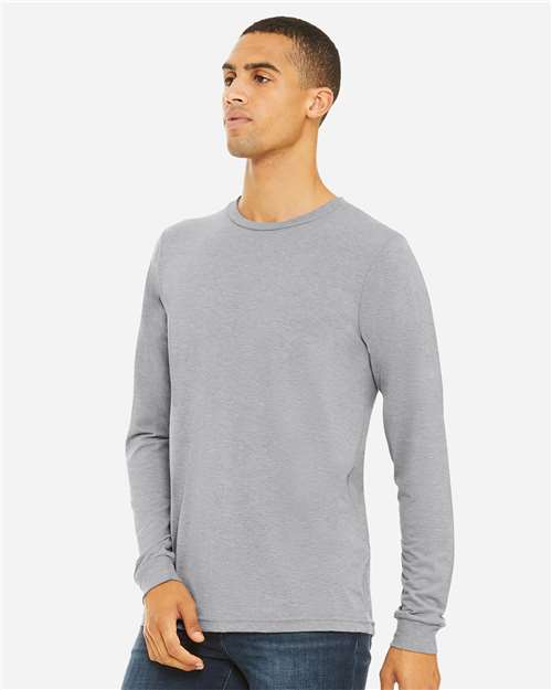 Unisex Triblend Long Sleeve Tee – On Model – Side