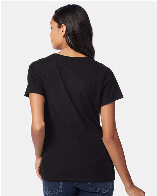Women's Perfect-T V-Neck T-Shirt – On Model – Back