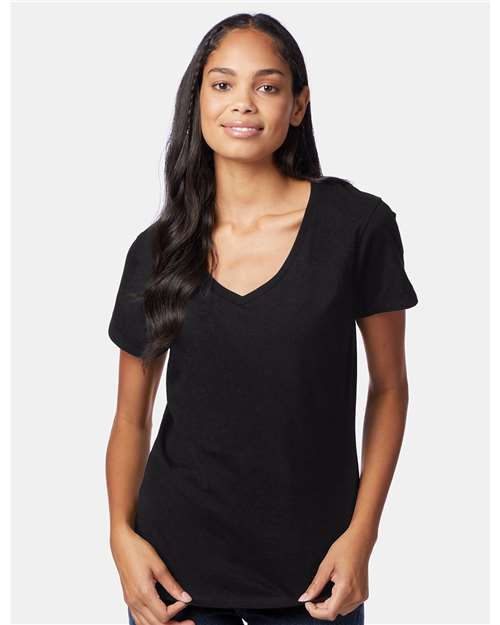Women's Perfect-T V-Neck T-Shirt – On Model