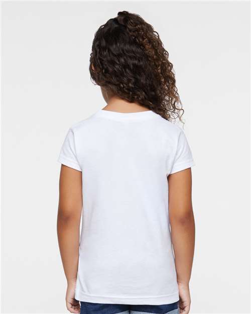 Toddler Girls Fine Jersey Tee – On Model – Back