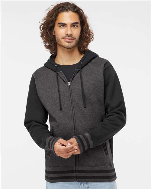 Unisex Heavyweight Varsity Full-Zip Hooded Sweatshirt