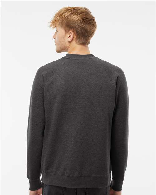 Unisex Special Blend Raglan Crewneck Sweatshirt – On Model – Back