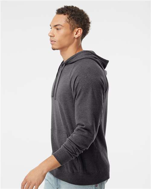 Unisex Special Blend Raglan Hooded Sweatshirt – On Model – Side
