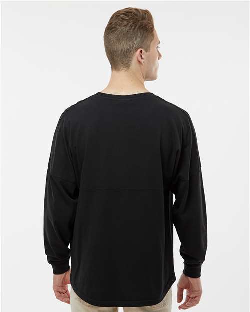 Unisex Game Day Jersey Long Sleeve T-Shirt – On Model – Back