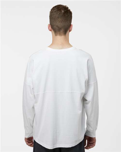 Unisex Game Day Jersey Long Sleeve T-Shirt – On Model – Back