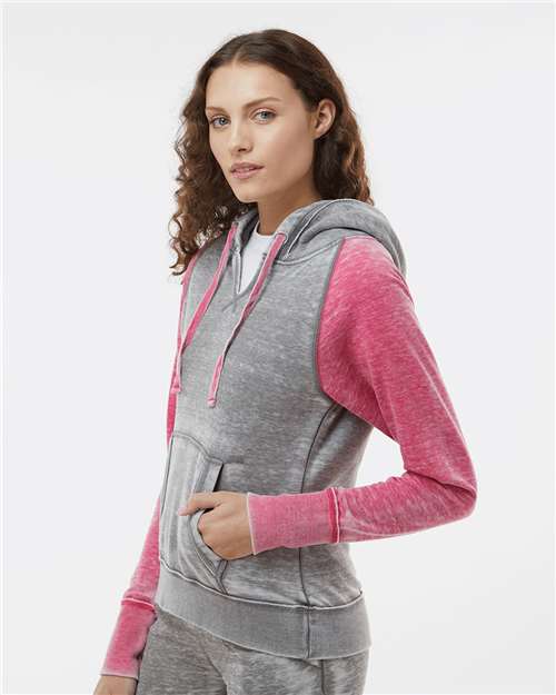 Women's Zen Fleece Raglan Hooded Sweatshirt – On Model – Side