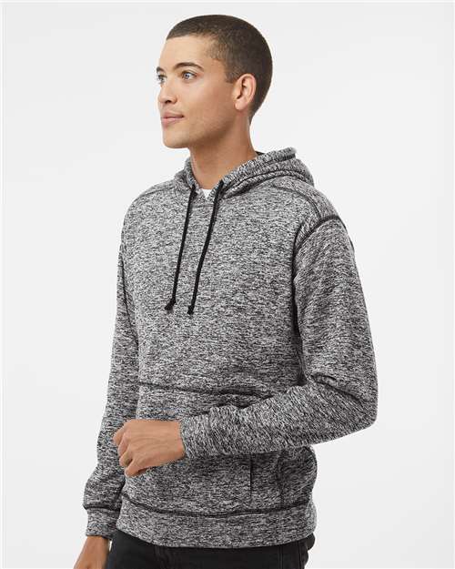 Men's Cosmic Fleece Hooded Sweatshirt – On Model – Side