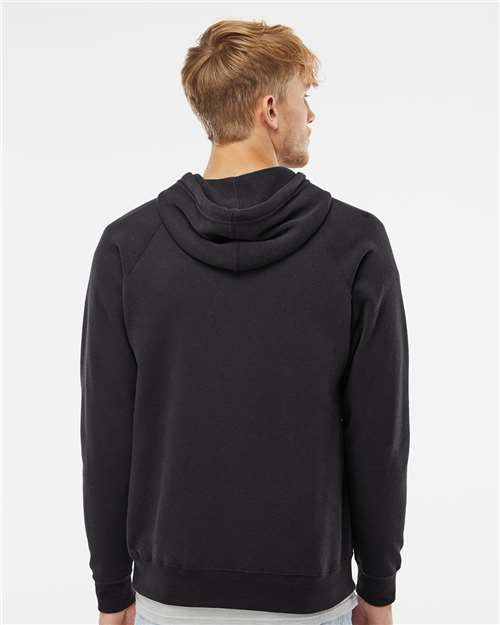 Unisex Special Blend Raglan Hooded Sweatshirt – On Model – Back