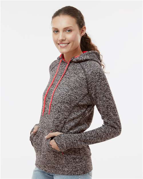 Women’s Cosmic Fleece Hooded Sweatshirt – On Model – Side