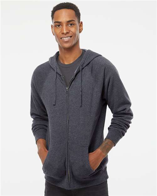 Unisex Special Blend Raglan Full-Zip Hooded Sweatshirt