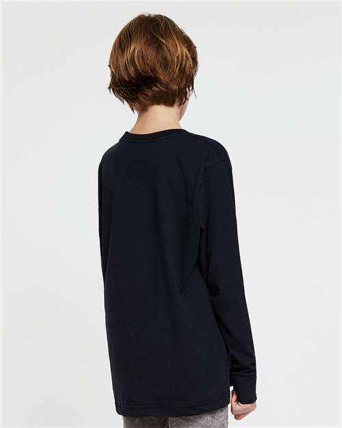 Youth Fine Jersey Long Sleeve Tee – On Model – Back