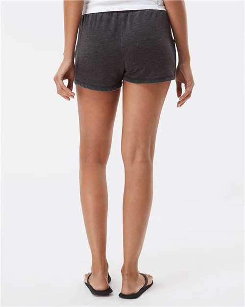 Women’s Enzyme-Washed Rally Shorts – On Model – Back