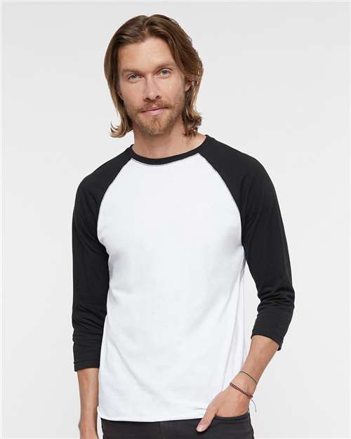 Unisex Baseball Fine Jersey Three-Quarter Sleeve Tee
