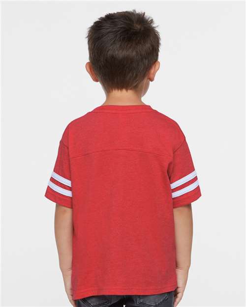 Toddler Football Fine Jersey Tee – On Model – Back