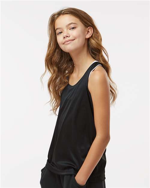 Girls’ B-Core Racerback Tank Top – On Model – Side