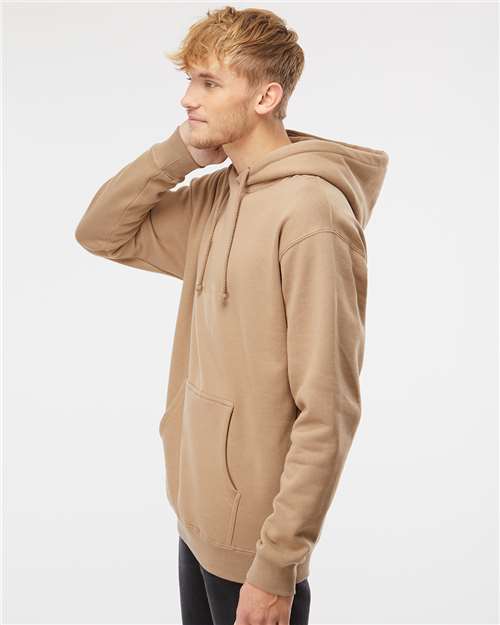 Unisex Heavyweight Hooded Sweatshirt – On Model – Side