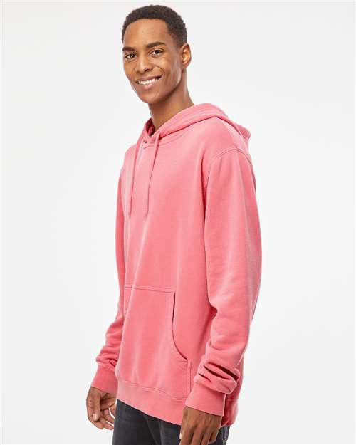 Unisex Midweight Pigment-Dyed Hooded Sweatshirt – On Model – Side