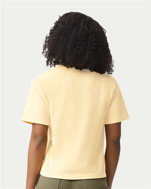 Women's Garment-Dyed Heavyweight Boxy T-Shirt – On Model – Back