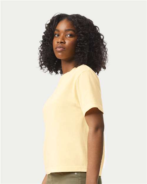 Women's Garment-Dyed Heavyweight Boxy T-Shirt – On Model – Side