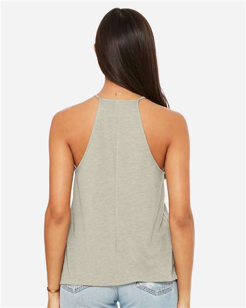 Women's Flowy High-Neck Tank – On Model – Back