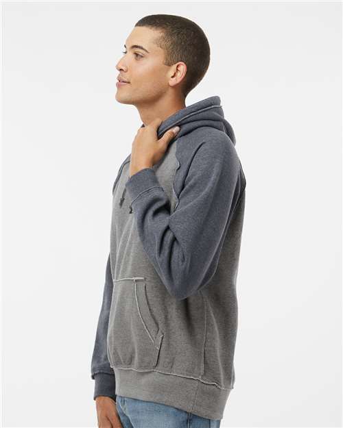 Men's Vintage Heather Hooded Sweatshirt – On Model – Side
