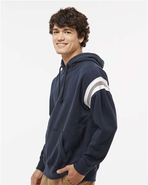 Men's Vintage Athletic Hooded Sweatshirt – On Model – Side
